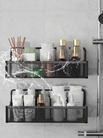 1 Stück Schmiedeeisen Aufbewahrungsregal, Handtuchhalter Aufbewahrungsregal, Perforationsfreier Badezimmer Werkzeughalter, Toilettenartikel Aufbewahrungsregal, Wandaufbewahrungsregal, Dreifuß Aufbewahrungsvorrichtung Badezimmer Accessoires Badezimmer Werkzeuge