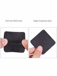 Misscheering 300 CÁI Khăn lau móng tay không có xơ, Miếng tẩy sơn móng tay Khăn lau mở rộng lông mi, Miếng tẩy sơn móng tay Acetone không dệt mềm Khăn lau móng tay để chuẩn bị móng tay và tẩy sơn gel - màu đen - Xem 3