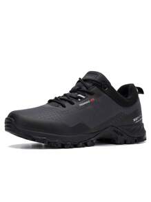 baasploa 2025 New Men's Waterproof Non-Slip Hiking Boots, Plus-Size Outdoor Hiking Shoes, High-Quality Rubber Hiking Shoes