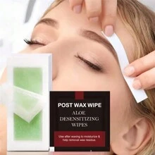 Viilife 11/44/66片装温和面部脱毛蜡纸套装 - 用于眉毛和比基尼线脱毛，附赠舒缓肌肤清洁湿巾 - 綠色 - 查看 2