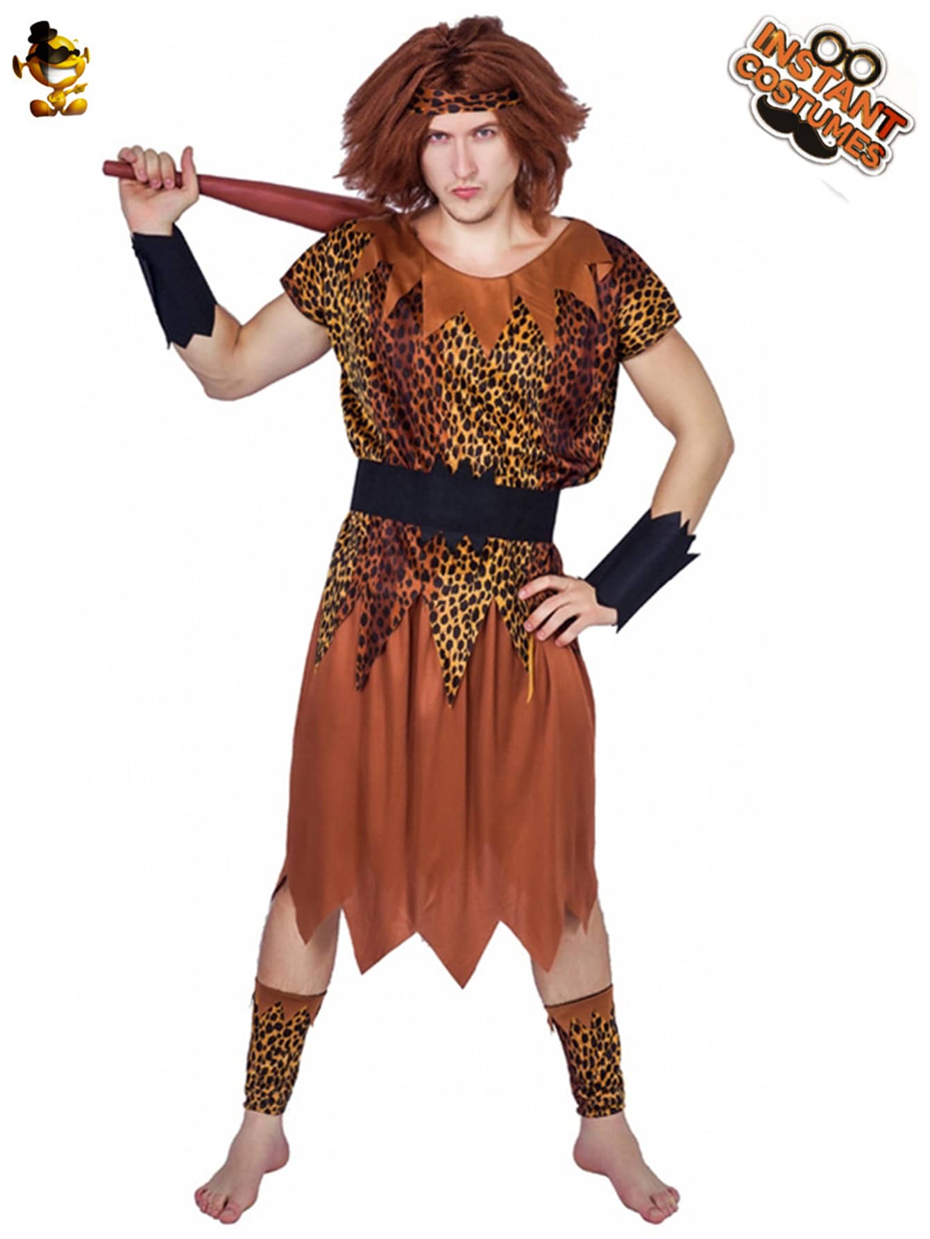Caveman/ Human Halloween Costume For Stage Performance, Cosplay And Masquerade Party - Brown - View 1