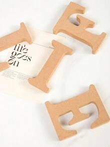 1pc Wooden Crafted English Letter Decor Piece, Suitable For Home, Living Room, Reception Counter Best Gifts Birthday Graduation