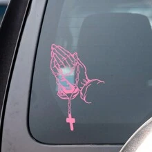 1 pieza Calcomanía pegatina decorativa de manos en oración para el exterior del automóvil - Unitalla - Ver 7