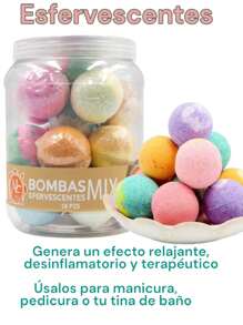 Spa Nails Bombas de Baño Esfervescente para tina, Ideal para manicure, pedicure MCnails - Multicolor - Ver 2