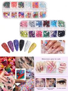 LULAA 46pcs Basic Nail Art Tool Kit - UV Lamp, Nail Drill, Decorations, Brushes, Files, Dotting Pen, Finger Separators, Cuticle Pusher - Complete Home Manicure Set, Great Gift For Girls