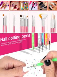 LULAA 46pcs Basic Nail Art Tool Kit - UV Lamp, Nail Drill, Decorations, Brushes, Files, Dotting Pen, Finger Separators, Cuticle Pusher - Complete Home Manicure Set, Great Gift For Girls