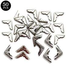 50pcs/Set Metal Corner Protectors For Notebook Diary Journal, Book Corner Guards Back To School,Back To School,School Supplies
