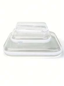 1 件 PVC 拉链玩具收纳盒，白色和透明，透明硬袋可堆叠玩具收纳盒，家庭整理容器，多用途透明，适用于衣物，功能齐全的收纳袋 - 無色 - 查看 6
