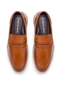 Men's Classic Penny Loafer Dress Slip-On Shoes With Comfortable Fit And Long-Lasting Vegan Leather