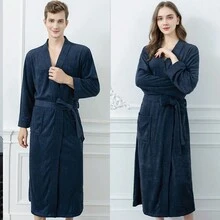 1pc Soft Bath Robe, Unisex Adult House Bathrobe For Spa, Hotel, Salon, Absorbent & Quick Dry, Relaxed Fit, Multiple Colors, Simple Design, Bathroom & Home Essentials - Multicolor - View 16