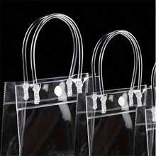 20 Peças/Pacote Sacos de Presente Plásticos Transparentes de PVC, Sacos de Embalagem de Lembrancinhas Transparentes para Lanches, Doces, Brindes, Volta às Aulas, Dia dos Namorados