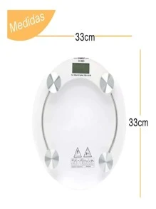 Glass Personal Digital Body Scale Indoor Bathroom - Silver - View 3