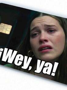 Sticker Para Tarjeta Wey ya! Debito, credito o transporte - Negro - Ver 2