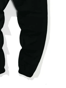 Pantalones Deportivos Para Hombre Con Letras Impresas Y Cintura Con Cordón - Negro - Ver 5