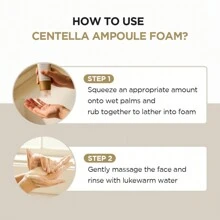 Madagascar Centella Ampoule Foam - Jabón Coreano Calmante, de textura cremosa; contiene agentes hidratantes y naturales, como agua de coco y Centella Asiatica Limpiador facial de centella asiática limpiador facial de aminoácidos débilmente ácido Calmante 125ml - Marrón Mocha - Ver 4