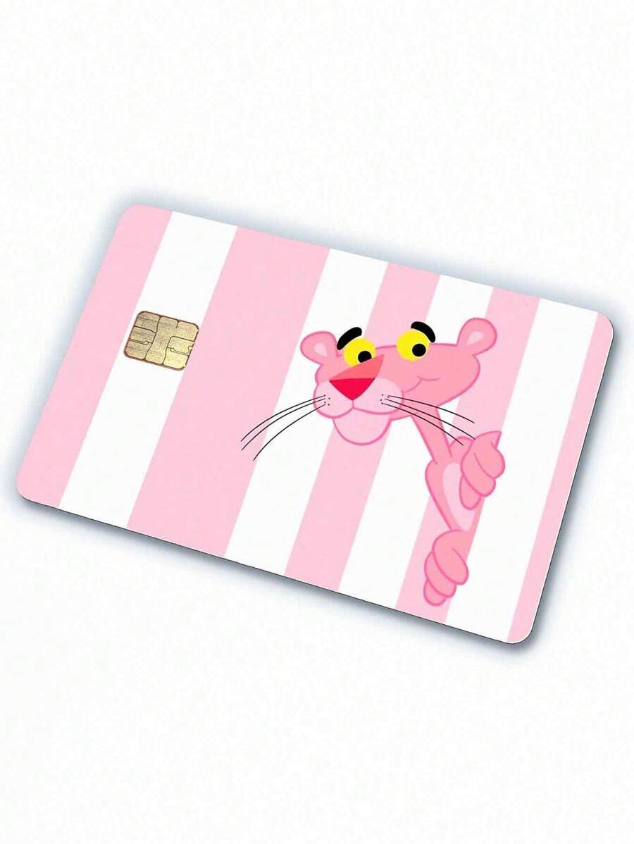 Sticker Para Tarjeta Pantera rosa recuerdos Debito, credito o transporte - Negro - Ver 1