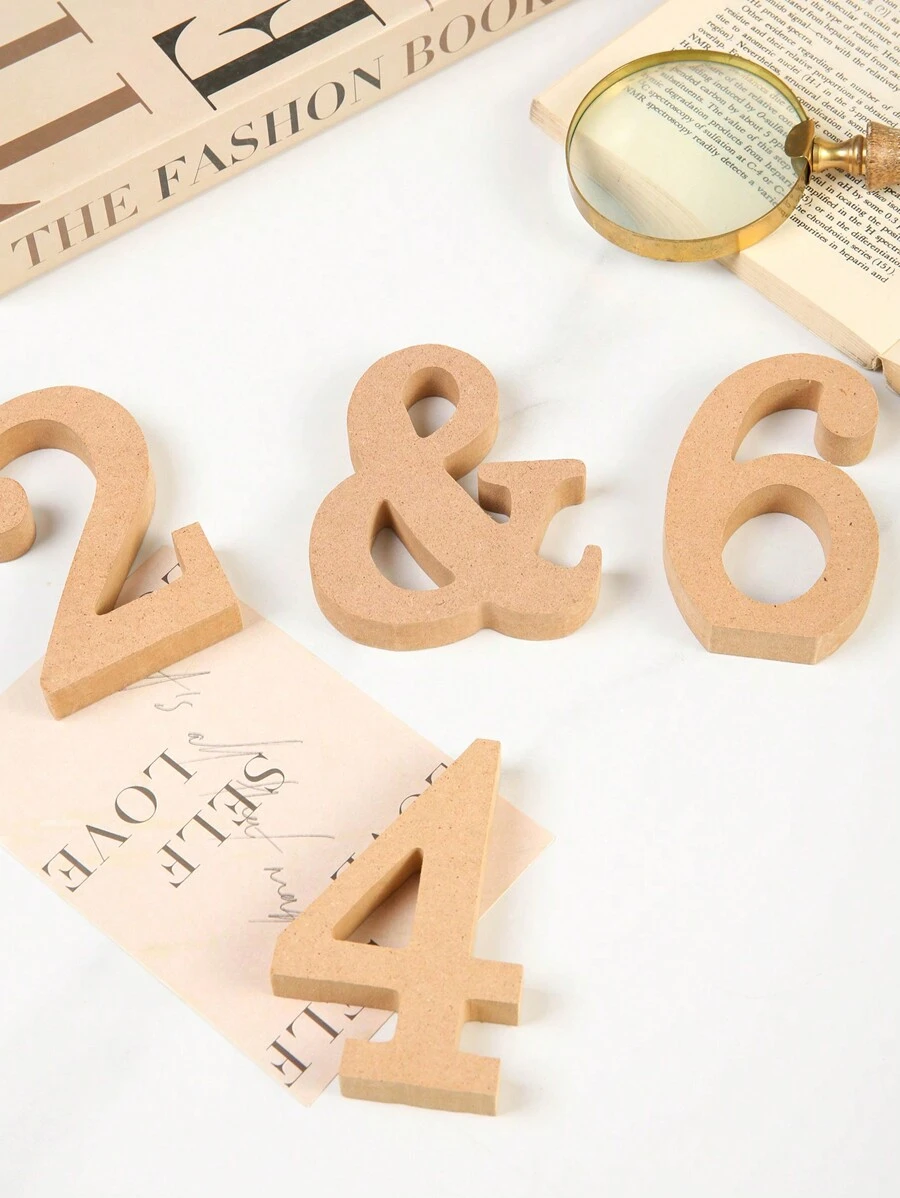 1 Stück minimalistische natürliche Holzzahl Dekoration, handgefertigter Holzschmuck geeignet für Zuhause, Bars, Fotografie-Requisiten, tolle Geschenke
