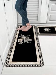 [Grande taille] 1 pièce Tapis de cuisine - Tapis de cuisine anti-fatigue pour l'automne et l'hiver, confortable pour se tenir debout - Imperméable, facile à nettoyer, antidérapant, ensemble de tapis de cuisine épais, convient pour la maison, le bureau, l'évier, la buanderie