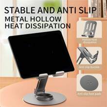 AmSengo 360-Degree Rotating Full Metal Universal Phone And Tablet Stand - Waterproof, Stress-Relieving, Adjustable, And Compact -  Iron Construction For Smooth Rotation And Long-Lasting Use - Multicolor - View 3