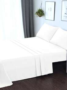 4pc Soft Sheet Set With Flat Sheet,  Fitted Sheet, And 2 Pillowcases!