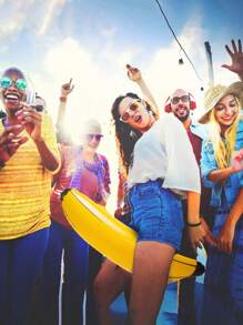 5pcs/Set-Inflatable Banana Ring Toss Game For Bachelorette Parties, Bridal Shower Decorations Engagement Parties, Lingerie Parties (1 Piece Of 66.Cm Banana And 4 Pieces Of Toss Rings),Christmas - View 6