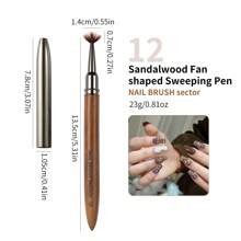1支/套檀木美甲刷 - 日本美甲工具，可用于勾勒轮廓、构建线条和绘制线条