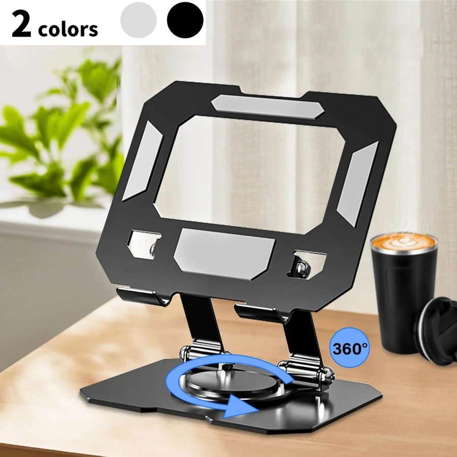 Giá đỡ máy tính bảng, Giá đỡ iPad, Đế xoay 360, Giá đỡ máy tính bảng có thể gập lại, Giá đỡ máy tính bảng để bàn, Tương thích với IPad Pro IPad Air IPad Mini 4 đến máy tính bảng 14 inch - Nhiều màu - Xem 1