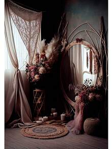 1pc Floral Arch Backdrop For Wedding Photography, Venue Decor Material - Multicolor - View 24