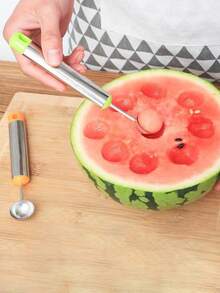 1pc Watermelon Shaped Melon Baller Scoop, Ice Cream Scooper - Multicolor - View 3