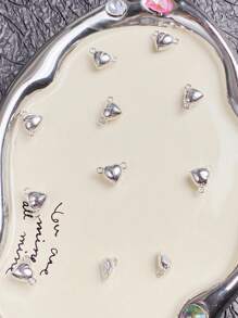 10pcs Magnetic Heart Pendant, Jewelry DIY Accessory, Necklace, Bracelet, Detachable Heart Design