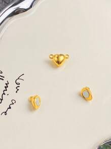 10pcs Magnetic Heart Pendant, Jewelry DIY Accessory, Necklace, Bracelet, Detachable Heart Design