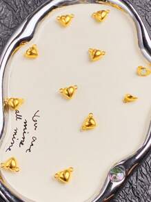 10pcs Magnetic Heart Pendant, Jewelry DIY Accessory, Necklace, Bracelet, Detachable Heart Design