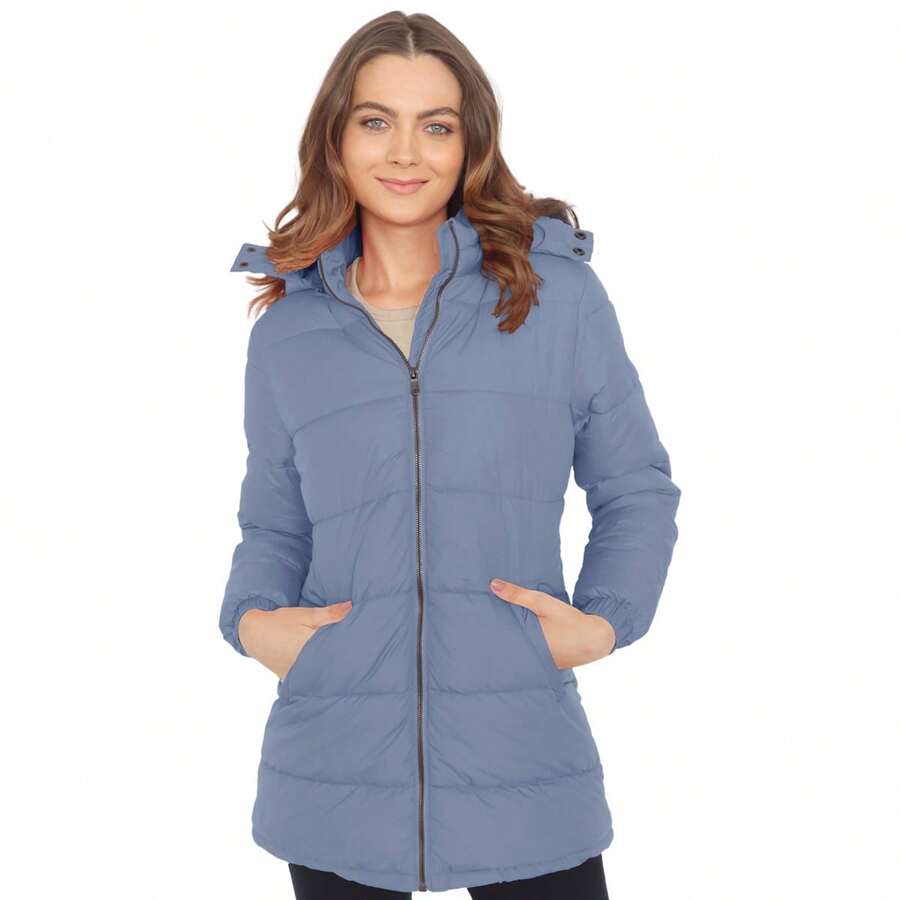 Women Coats - 霧霾藍 - 查看 1