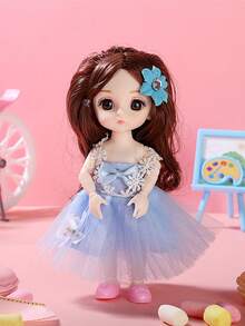 1 pieza Muñeca para vestir, juguetes de regalo de muñeca linda, ornamentos de muñeca de plástico - Multicolor - Ver 3