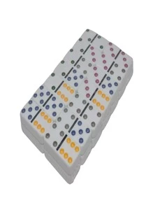 Domino Juego De Meza 28 Fichas Con Estuche Metalico - Negro - Ver 3