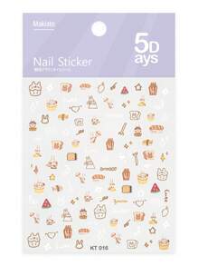 MAOMIA 1pc Cartoon Rabbit/Sushi/Cake Nail Charm Stickers DIY Art Cute Style Nail Art Decoration Patches - Multicolor - View 8