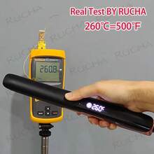 RUCHA 500度高溫專業拉直捲髮器，30秒快速加熱陶瓷發夾2合1等離子拉直板，防止毛躁，雙電壓適用於旅行使用 - 查看 10