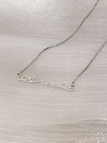 Personalized Name Necklace With Box Chain Custom Name Necklace For Women Stainless Steel Customized English Letter Name Pendant Handmade Jewelry Unique Birthday Gift For Her Mom Girlfriend, Wife,Bridesmaid Gold Stylish, Fall Fashion, Vintage For Father's Day, For Weddings, For Daily Wear