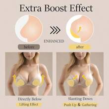 2 件可重复使用胸罩插入垫，隐形防凸胸部增强垫，女士内衣和内衣配件