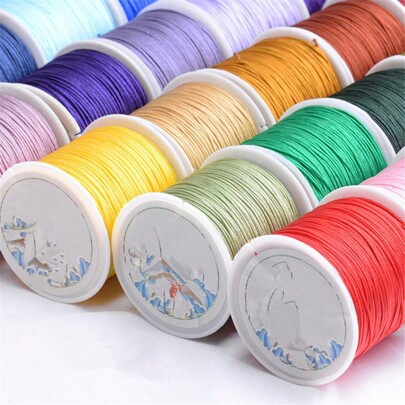 1pc 10yards 0.4mm Bulk Cord Rope Chinese Knot Macrame Cord Rope For Jewelry Making DIY Shamballa Bracelet Jewelry Accessories