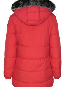 Women's Hooded Jacket With Plush Hat Roosevelt51 - 紅色 - 查看 4