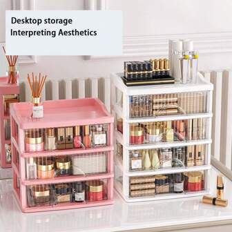 Multifunctionele bureau-organizer voor cosmetica, huidverzorging en sieraden - netjes en elegant, voor strandvakanties, badkamercollectie, slaapkamercollectie, grote capaciteit