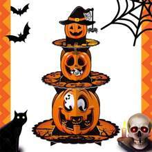 5-Tier Halloween Party Cupcake Stand, Paper Cake Display Tray For Dessert Table - Multicolor - View 12
