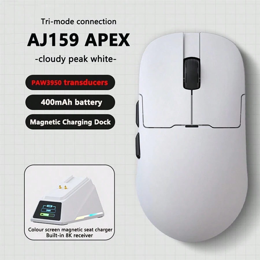 AJAZZ AJ159 APEX Gaming Mouse PAW3950 High Sensitivity Wireless Tri ...
