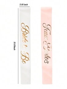 1 chiếc khăn quàng cổ "Bride To Be" màu vàng hồng dành cho tiệc cưới, tiệc độc thân - Nhiều màu - Xem 2