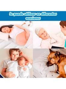 Protector Cubre Colchon Tamaño Matrimonial 100% Impermeable Lavable Con 2 Fundas Para Almohada - Azul - Ver 7