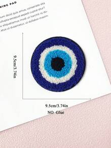 1 件眼睛设计刺绣补丁、DIY 刺绣贴纸、缝纫用品 - 彩色 - 查看 13