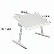 Gtheeaod Laptop Bed Tray Table Height Angle Adjustable Laptop Bed Stand Portable Lap Desk With Foldable Legs Foldable Table For - Grey - View 6