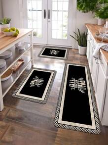 [Grande taille] 1 pièce Tapis de cuisine - Tapis de cuisine anti-fatigue pour l'automne et l'hiver, confortable pour se tenir debout - Imperméable, facile à nettoyer, antidérapant, ensemble de tapis de cuisine épais, convient pour la maison, le bureau, l'évier, la buanderie
