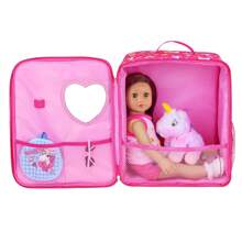 7 Pieces 18 Inch Doll Bag Strap Set Including 18 Inch Doll Clothes, Shoes, Sunglasses, Doll Backpack & Toy Unicorn (NO DOLL) - 彩色 - 查看 8